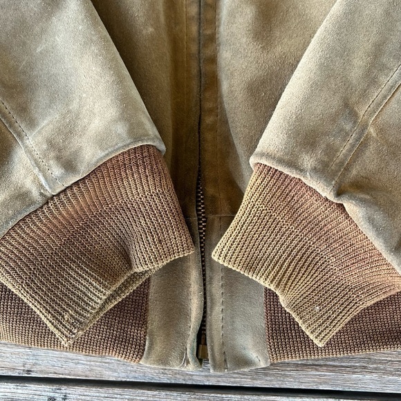 Vintage 60’s Ralph Edwards Sportswear Suede Bomber Jacket Talon Zipper Camel GUC - Picture 7 of 16